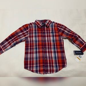 NAUTICA 3T Plaid Long sleeves button down